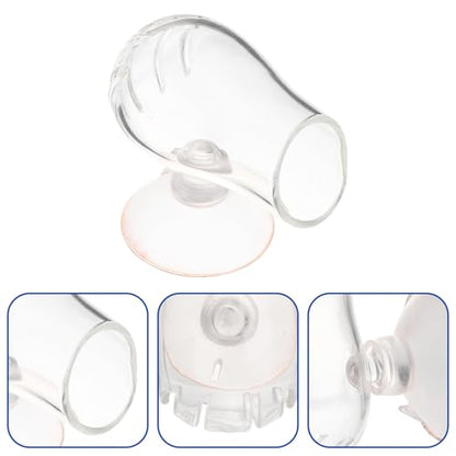 TOYANDONA Fish Tank Feeding Cup Aquarium Glass Fish Food Container Worm Feeder for Feeding