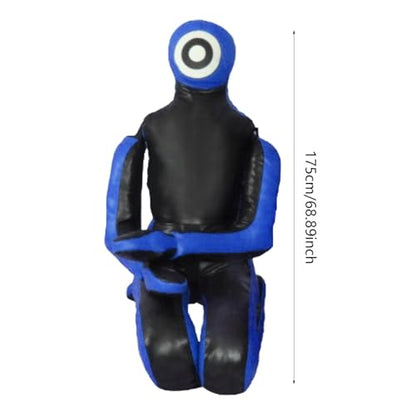 MMA Training Dummy for Grappling and Boxing, Unfilled Practice Tool, Blue 68.8 inch