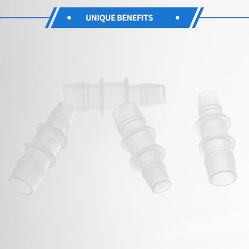 4pcs Plastic Hose Barb Fitting 1/2" to 3/8" Barbed Splicer Mender Joint Adapter Aquarium Clear - size: 1/2"-3/8"