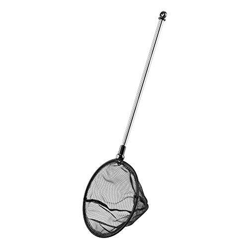 Lpraer Aquarium Fish Net with Extendable Stainless Steel Long Handle Fine Mesh Net for Fish Tank - size: 5 inch