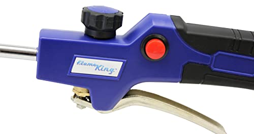 Flame King Propane Torch Kit Heavy Duty Weed Burner, 340,000 BTU with Battery Operated Igniter (Self Igniting), with 10-Ft Hose Regulator Assembly - size: NEW! 340K-Battery Operated Igniter