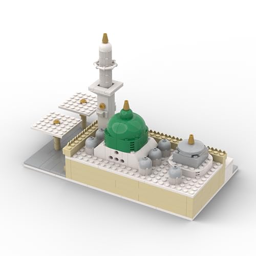 Sterope Islamic Masjid an Nabawi Muslim Building Block Set, Religious Educational Toy for Children, Assembly Required World Landmark Model Muslim Architecture Eid al Fitr Gift