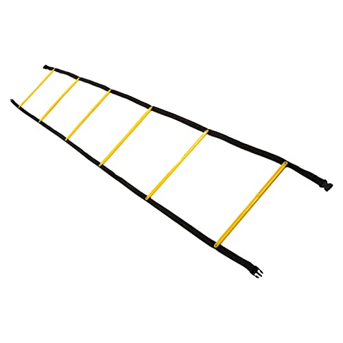 Agility Speed Training Fixed Ladder for Football Basketball, Sturdy Material Increase Your Speed for Athletes, Yellow Black Color