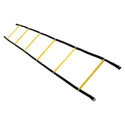 Agility Speed Training Fixed Ladder for Football Basketball, Sturdy Material Increase Your Speed for Athletes, Yellow Black Color