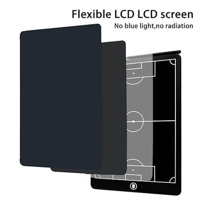 Soccer Coaching Board,16 Inch LCD Soccer clipboard for Coaches, Marking Training Tactical Board with Pen