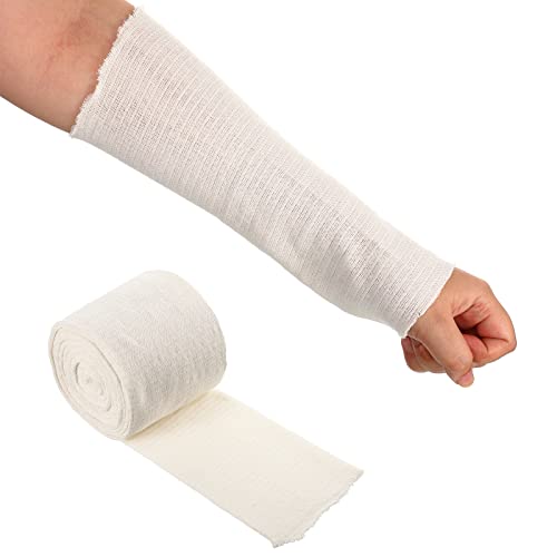 Nuanchu Cotton Stockinette Tubular Elastic Arm Cast Sleeve Roll Elastic Wrap Tube Wrist Wraps Comfortable Cast Stockinette Cosplay Accessories for Arm Leg Knee(White,4 Inch X 5.47 Yard) - color: White, size: 4 Inch X 5.47 Yard
