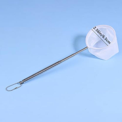 1pc AquariumFish Fishing Net Stainless Steel Retractable Small Shrimp Fishing Nets Fish Shrimp Tank Aquarium Accessories - size: Small