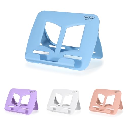 4Pack Book Stand - Waterproof Book Holder, Lightweight, Hands Free (Blue, Purple, Pink, White, 11.82" * 8.26") - color: A4(blue+purple+pink+white)