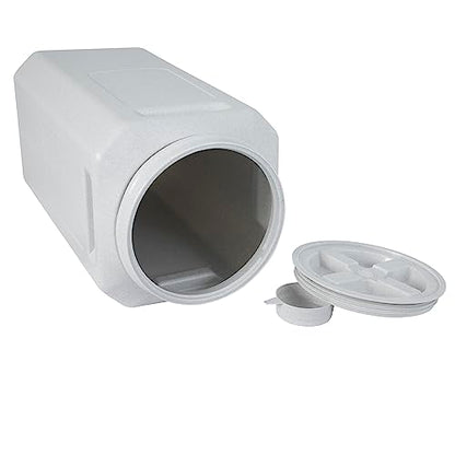 Vittles Vault Traditional Pet Food Storage Container For Dog Kibbles/Bird Seed/Oatmeal/Rice/Flour/Cereal, BPA Free Plastic, Sealed Airtight For Cat Food, Up To 80 lb, Made in USA, With Scoop, Gray - size: 80 Pounds