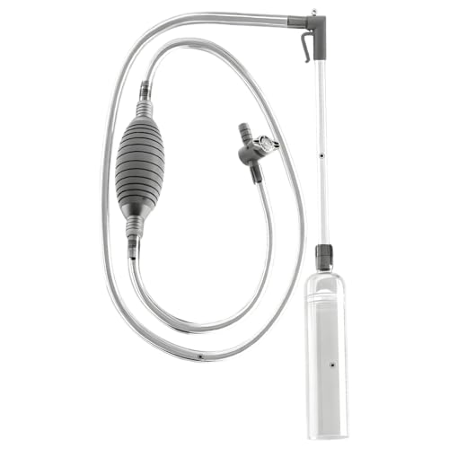 3.0 m Fish Tank Water Changer, Aquarium Vacuum Gravel Cleaner with Flow Regulator, Extendable Siphon, Duckbill Suction Head, Fixed Clip, Screen Grid for Fish Tank Cleaning