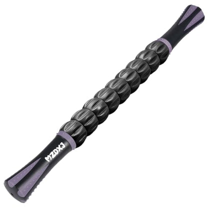 Muscle Roller Massage Roller Stick- (Dark Purple) | Lymphatic Drainage & Body Sculpting, Handheld Physical Therapy & Recovery Tool - color: Dark Purple