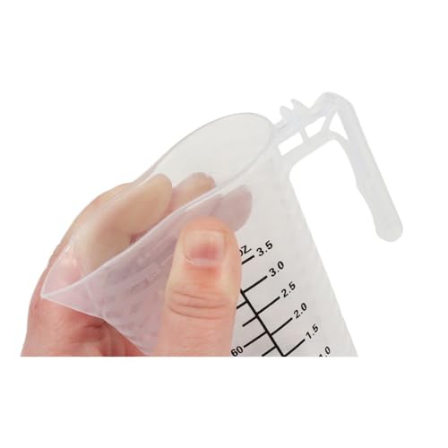 Plastic Measuring Pitcher, Clear Measuring Cup with Spout & Handle Liquid Measuring Container with Cover for Water, Wine, Milk, Oil Kitchen Tool(500ML)