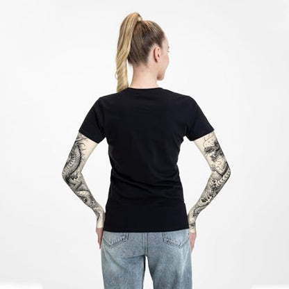 Cooling Arm Sleeves Cover Summer Sun Protection Arm Sleeves For Men Women Baseball Cycling Golf Running - color: Dragon 26