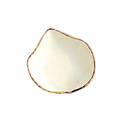 WAIT FLY Lovely Grape Leaves Shaped Ceramics Seasoning Dishes/ Tea Bag Holders/ Ketchup Saucer/ Appetizer Plates/ Vinegar Spice Salad Soy Sushi Wasabi Seasoning Dipping Bowls, Set of 3 - color: Grape Leaf