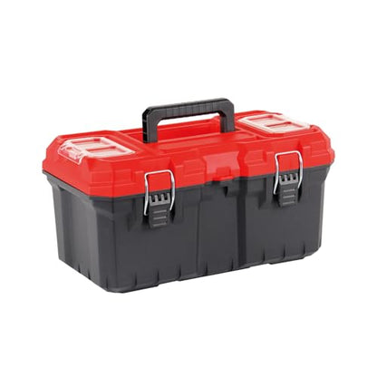 Tools Box, Deep Lockable Toolbox, 18.7 * 9.9 * 9.3" Durable Tool Boxes Storage, with Removable Inner Tray