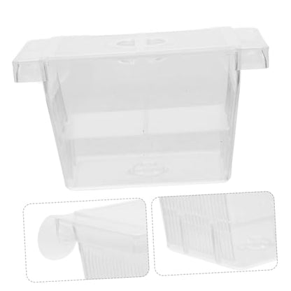 Self-Floating Fish Breeding Box Double-Layer Fry Incubator for Betta Fish Aquarium Nursery Divider with Easy Access