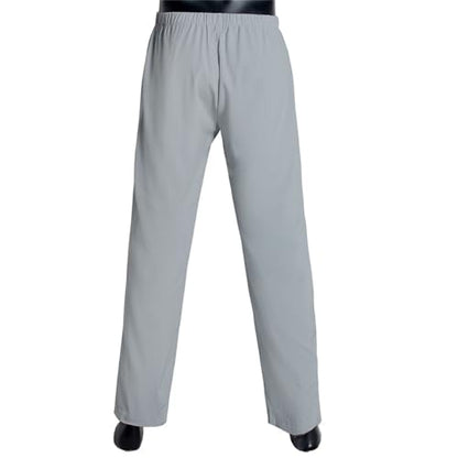 Men's Muslim Arab Middle East Pant Cotton Loosestyle Afghan Pants Men Muslim Arab Middle Pants with Waist Elastic - color: Grey, size: Large