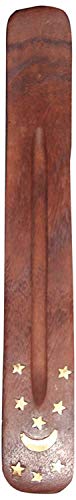 Bless-International Traditional-Handmade-Burner Wooden-Incense-Stick-Holder Ash-Catcher-Stand for-Aromatherapy-Meditation-Yoga (Incense Holder 10 inch(1 pcs)) - color: Wooden Strip 10 Inch, size: One Holder