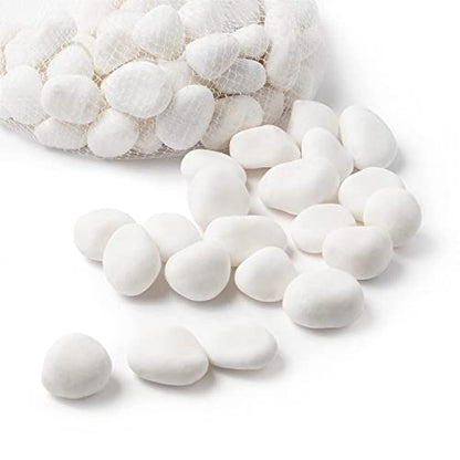 Royal Imports River Rocks, Aquarium Gravel – White 1"- 1.5" - 30 lbs | Decorative Ornamental Vase Filler Pebbles for Potted Plants, Terrariums, Vases, Succulents, Fish Tank Gravel, DIY & Crafting - size: 1"- 1.5" - 30 lbs, style: White