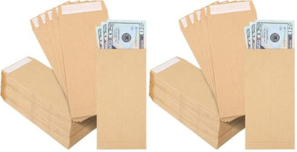 Joyberg 120 PCS Money Envelopes, 6.5"x3.2" Small Cash Envelopes Self-Adhesive for Saving Challenge, Coin, Check, Budget, Small Item Organizer (Pack of 2) - size: 6.5"x 3.2" (Pack of 2)