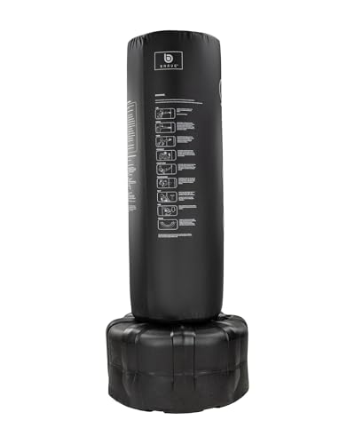 Century Wavemaster XXL | Freestanding Punching Bag with Base | Heavy Bag Boxing Martial Arts Kickboxing Bag | Optimal Strength and Cardio Training Bag - color: Black With Zones