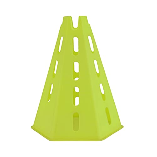 Agility Training Cone Plastic Sports Cone Set Adjustable Height Agile Cone, 6 Training Cones and 6 Marking Rods