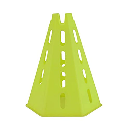 Agility Training Cone Plastic Sports Cone Set Adjustable Height Agile Cone, 6 Training Cones and 6 Marking Rods