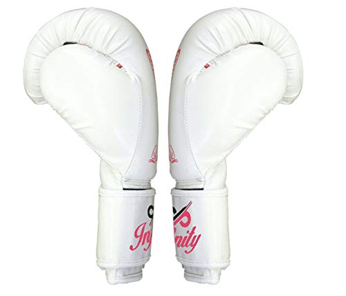 Womens Boxing Gloves Kids MMA Training Ladies Punching Mitts Girls Childrens - color: White ButterFly Boxing Gloves, size: 10Oz