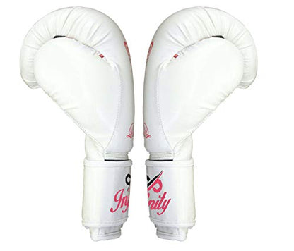 Womens Boxing Gloves Kids MMA Training Ladies Punching Mitts Girls Childrens - color: White ButterFly Boxing Gloves, size: 10Oz