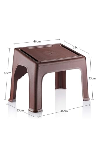 Quran Book Stand with Storage Box, Foldable Plastic Book Holder for Religious Texts, Brown - Brown, One Size