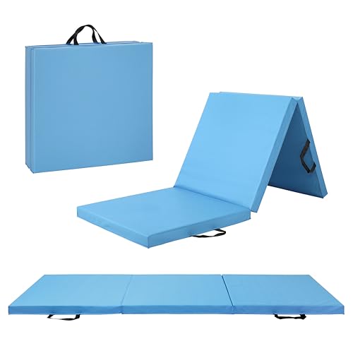 CAP Barbell All Purpose Folding Anti Tear Exercise Training Aerobic Fitness Gym & Gymnastics Balance Mat | Multiple options - color: Blue, style: 6' x 2' x 2.0" Thick