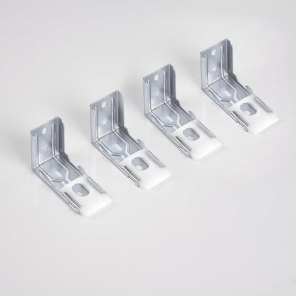 Zebra Shades Metal Blinds Mounting Bracket - Heavy Duty Support for 1-1/2"(38mm) Zebra Shades and Blinds- 4 Pack(No Screws Included)