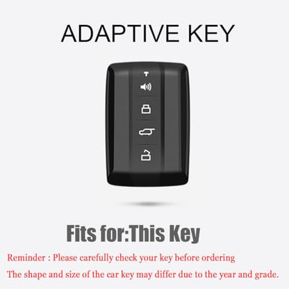 Key Fob Cover Compatible with Great Wall GWM WEY Tank 300 500 Tank300 Tank500 Accessories Alloy& Leather Key Shell Case with Keychains-Short Keychian Gray - color: Short Keychain gray