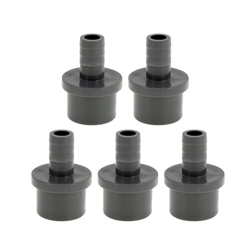 Plastic Hose Barb Fitting 1-1/4" x 5/8" Barb OD Straight Through Pipe Connector Grey 5 Pcs - color: Gray, size: 1-1/4" x 5/8" OD