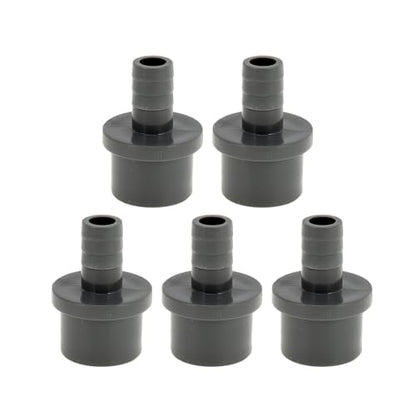 Plastic Hose Barb Fitting 1-1/4" x 5/8" Barb OD Straight Through Pipe Connector Grey 5 Pcs - color: Gray, size: 1-1/4" x 5/8" OD
