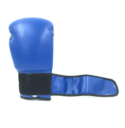 Boxing Gloves Blue Kickboxing, Grappling, Fighting, Muay Thai Training Boxing Bag Gloves, Punch Bags and Focus Pads Punching Plain-Blank Vinyl Gloves No Logo - size: 16oz