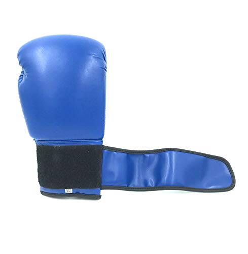 Boxing Gloves Blue Kickboxing, Grappling, Fighting, Muay Thai Training Boxing Bag Gloves, Punch Bags and Focus Pads Punching Plain-Blank Vinyl Gloves No Logo - size: 10oz