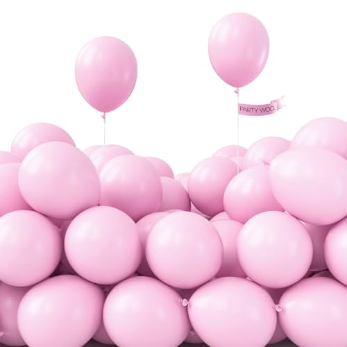 PartyWoo Baby Pink Balloons 50pcs 5 Inch Pastel Pale Light Pink Latex Helium Balloons for Baby Shower Gender Reveal Engagement Bachelorette Easter Bridal Shower Birthday Party Decorations Pink-Q05 - color: Pink-q05, size: 5 inch