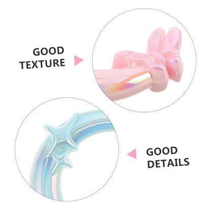 20pcs Acrylic Moon Crescent Beads Lightweight DIY Craft Beads for Phone Strap Keychain Pen Accessories and Bracelets Versatile Decoration Supplies for Handmade Jewelry and