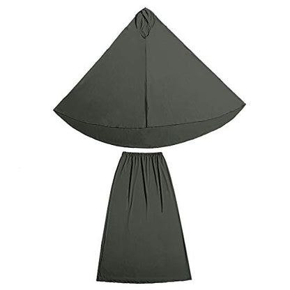 XINFU Muslim Islamic Women's khimar 2pcs Sets Soft Distinctive Prayer Dress Hijab Abaya Suit(10 Colors Available) - color: Army Green, size: Medium