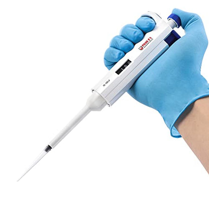 FOUR E'S SCIENTIFIC 10-100μL Pipette, Adjustable Volume Micropipette | Single-Channel Pipettor, Ergonomic Design, Precise Volume Dial - size: 05 (10-100uL)