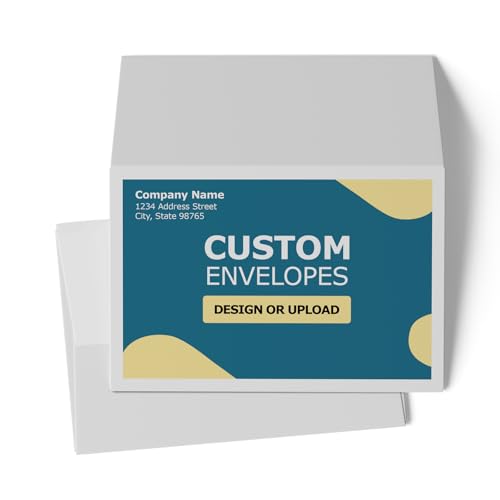 GotPrint Custom Envelopes 4x6 | White #A4 Envelope for Announcements, Invitations, Wedding, Postcards, Mailing | Personalize - Upload Design, Add Text or Logo | 4.25x6.25, 50Qty - color: 50 Qty, size: #A4