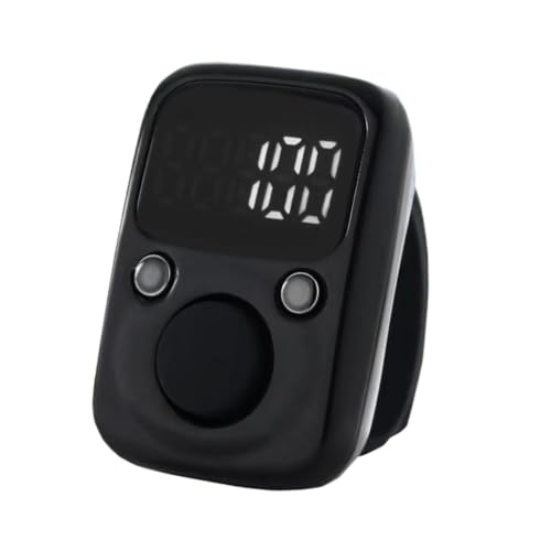 Hand Counter Clicker Portable Hand Finger Counting Clicker | Smart for Family Friends Home Young People Elderly Office Daily Wear - color: Black