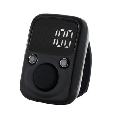 Hand Counter Clicker Portable Hand Finger Counting Clicker | Smart for Family Friends Home Young People Elderly Office Daily Wear - color: Black