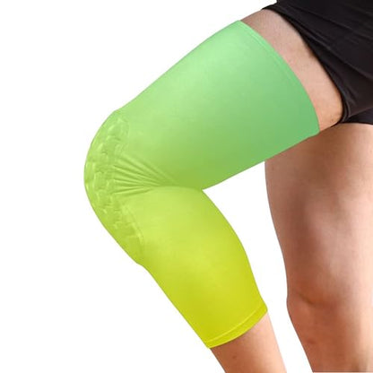 Light Green Green Sports Knee Pads Youth Volleyball Basketball Long Leg Sleeves Braces Compression Wrestling Youth/Kids & Adult Sizes