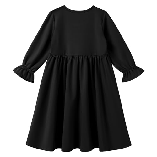 IWEMEK 2PCS Newborn Baby Girls Muslim Abaya Prayer Dress with Hijab Islamic Middle East Arab Dubai Robe Ramadan Eid Clothes - color: Black, size: 18-24 Months