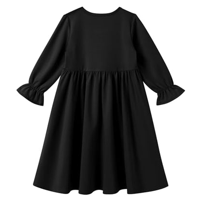 IWEMEK 2PCS Newborn Baby Girls Muslim Abaya Prayer Dress with Hijab Islamic Middle East Arab Dubai Robe Ramadan Eid Clothes - color: Black, size: 6-12 Months