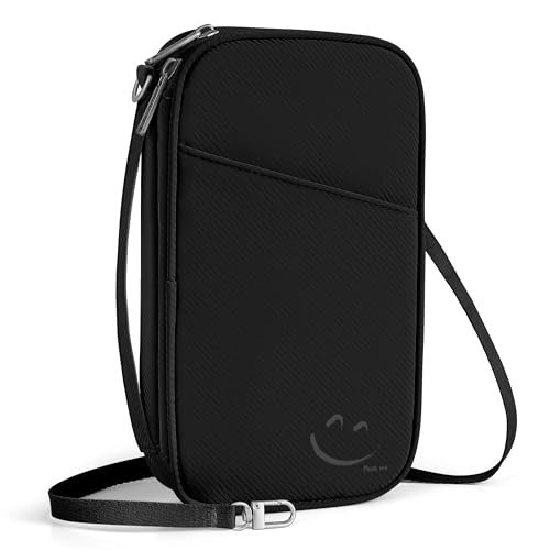 Travelkin Passport Holder For Travel Family, RFID Blocking Passport Wallet - color: Volcanic Black