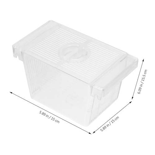 Fish Isolation Box for Betta Fine Mesh Breeding Incubator with Durable for Fish Shrimp and Newborns Easy Attachment to Aquariums