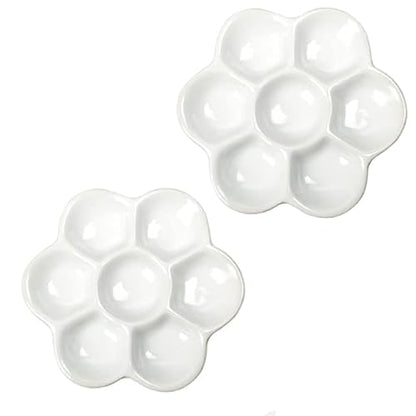 2 Pack Terrarium Bowls, Hermit Crab Water Dishes & Water Bowl Ceramic Hermit Crab Accessories, Anti-Turning Bowl for Feeding & Hydration, Terrarium Pet Supplies